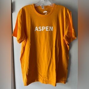 NWT ASPEN COLORADO ORANGE T-SHIRT-IT’S A BEAUTIFUL DAY IN THE NEIGHBORHOOD-SZ LG
